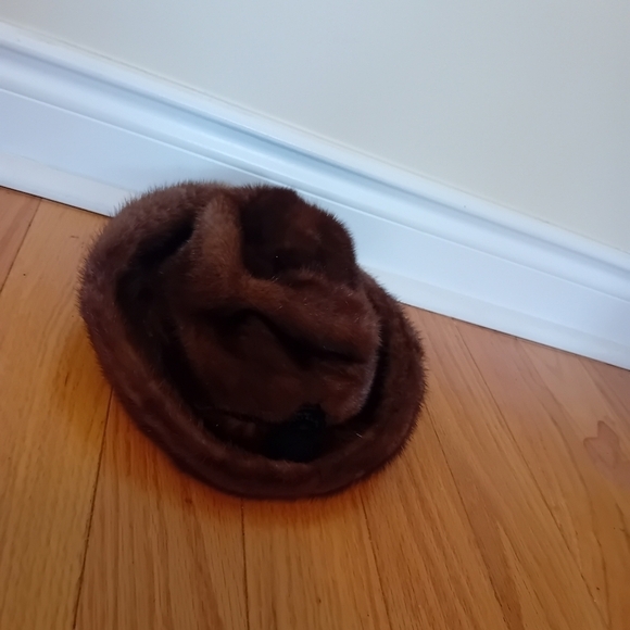 Vintage 1950s-1960s Fur Derby ‎ Bowler Hat Women's Derbers W/ Braided Band - Picture 3 of 9